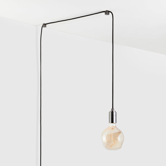 Voronoi I Plug-In Pendant in Graphite - Sweatfully