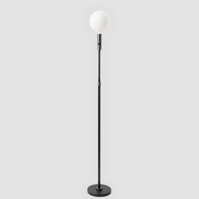 Poise Adjustable Floor Lamp in Graphite + Sphere V - Sweatfully