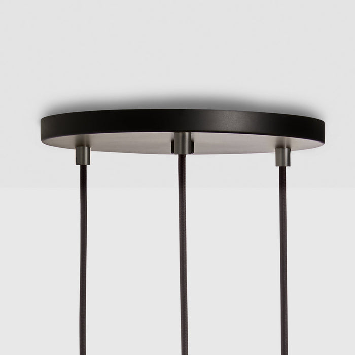 Triple Pendant in Graphite - Black Canopy - Sweatfully