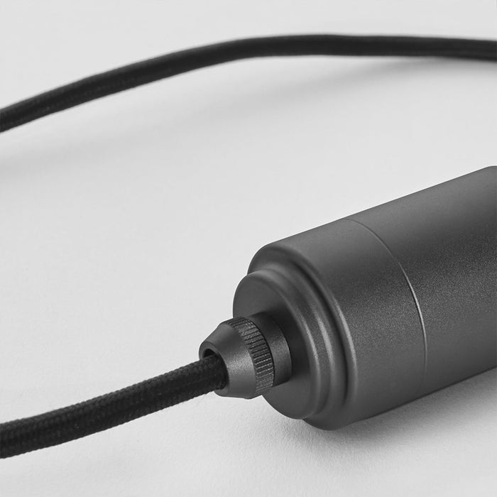 Triple Pendant in Graphite - Black Canopy - Sweatfully