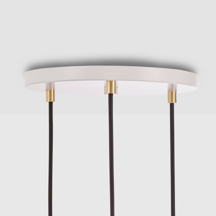 Triple Pendant in Brass + Voronoi III - Sweatfully