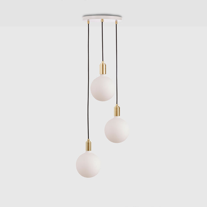 Triple Pendant in Brass + Sphere IV - Sweatfully