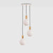 Triple Pendant in Oak + Sphere IV - White Canopy - Sweatfully