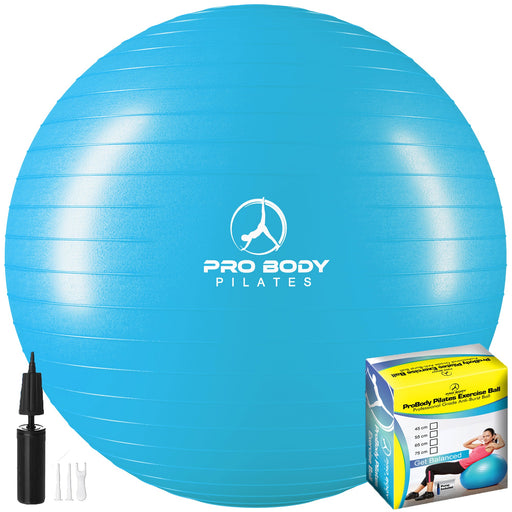Yoga Ball for Pregnancy, Fitness, Balance, Workout at Home, Office and Physical Therapy (Teal) - Sweatfully
