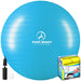 Yoga Ball for Pregnancy, Fitness, Balance, Workout at Home, Office and Physical Therapy (Teal) - Sweatfully