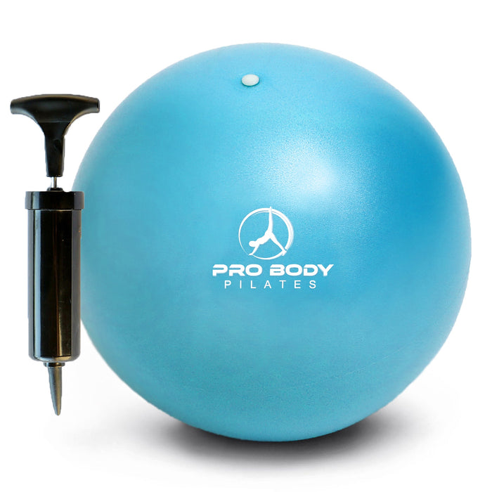 9 Inch Small Exercise Ball for Stability, Barre, Pilates, Yoga, and Balance (with Pump) - Sweatfully