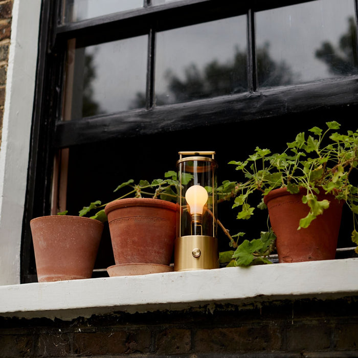 The Muse Portable Lamp in Solid Brass - Sweatfully