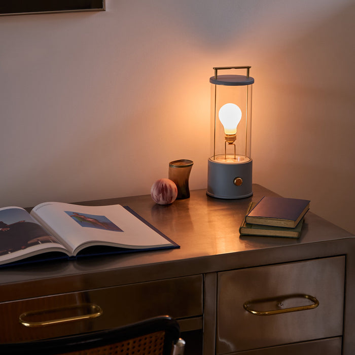 The Muse Portable Lamp in Selvedge Blue - Sweatfully