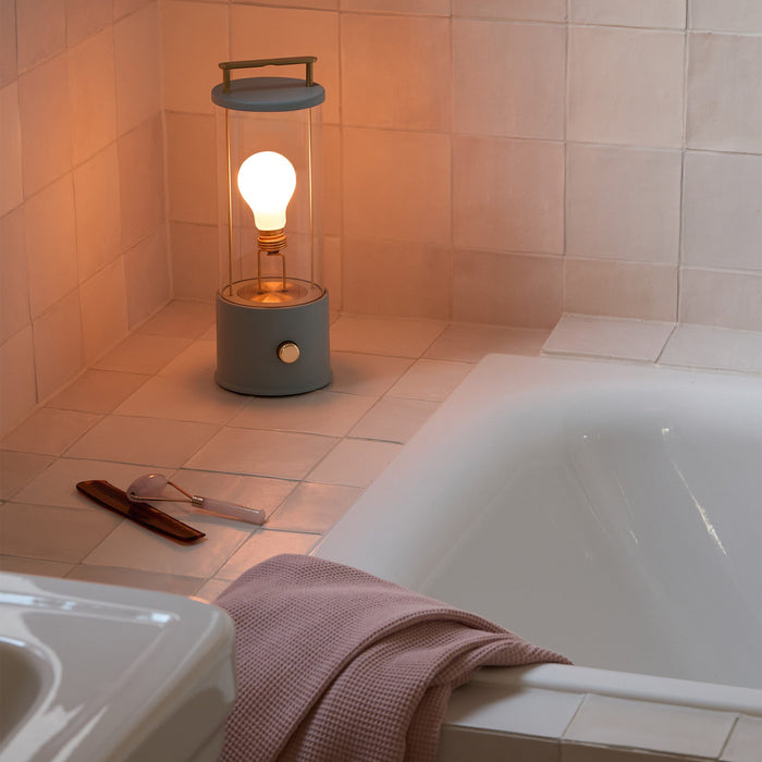 The Muse Portable Lamp in Selvedge Blue - Sweatfully