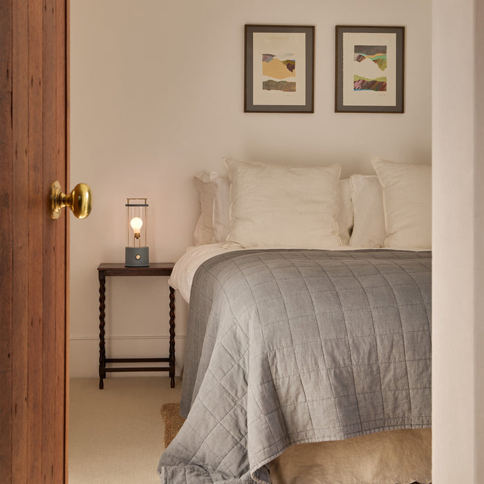 The Muse Portable Lamp in Selvedge Blue - Sweatfully