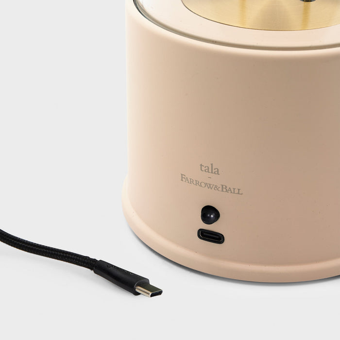 The Muse Portable Lamp in Setting Plaster Pink - Sweatfully