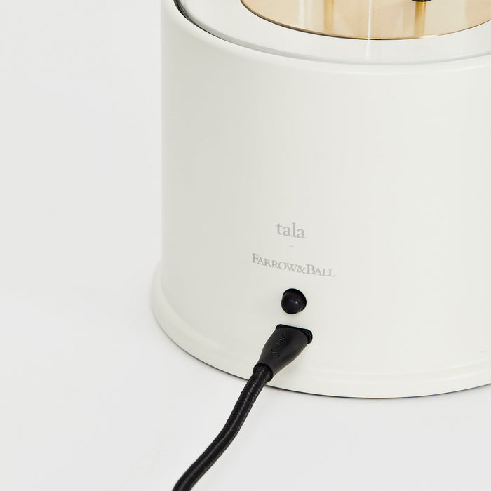 The Muse Portable Lamp in Candlenut White - Sweatfully