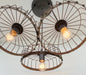 Rustic Industrial Wagon Wheel CHANDELIER TRIO Light - Sweatfully