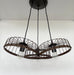 Rustic Industrial Wagon Wheel CHANDELIER TRIO Light - Sweatfully