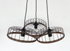 Rustic Industrial Wagon Wheel CHANDELIER TRIO Light - Sweatfully