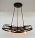 Rustic Industrial Wagon Wheel CHANDELIER TRIO Light - Sweatfully