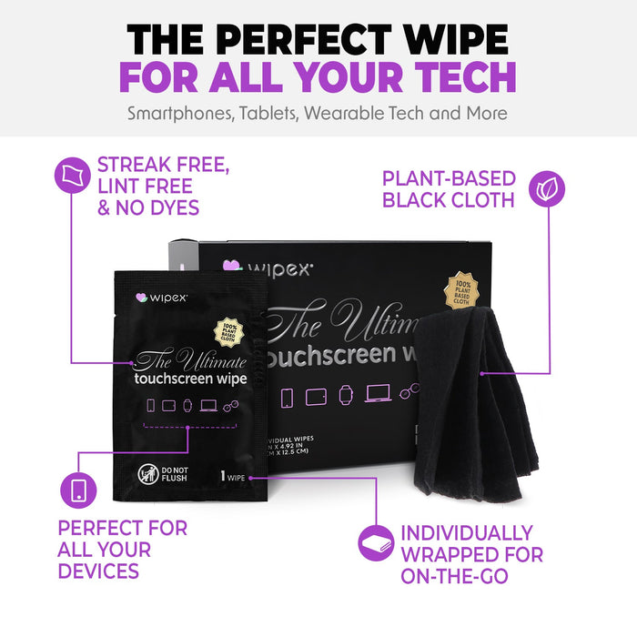 Wipex® Ultimate Touchscreen Wipes - 24 Count - Sweatfully
