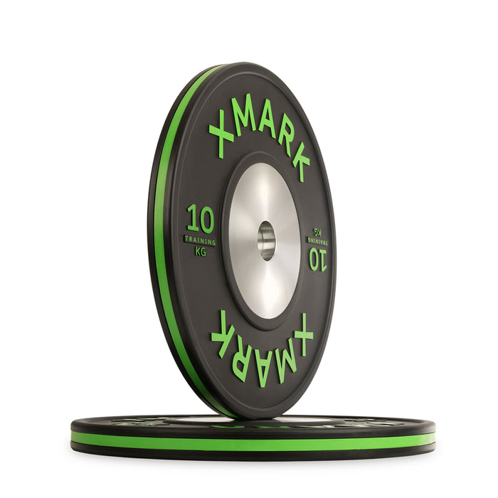XMARK Striped Premium IWF Training Bumper Plates (KG) Pairs and Sets No Set - Sweatfully