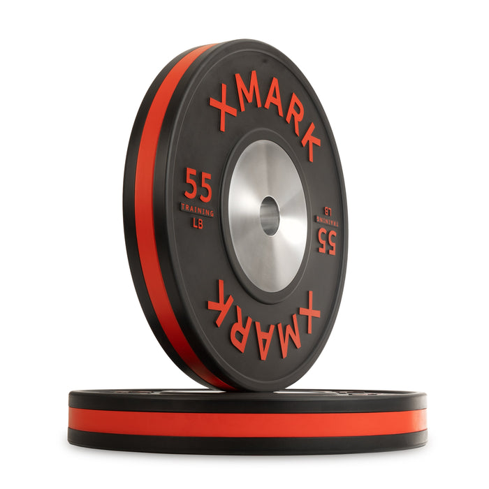 XMARK Striped Premium IWF Training Bumper Plates (LB) Pairs and Sets No Set - Sweatfully
