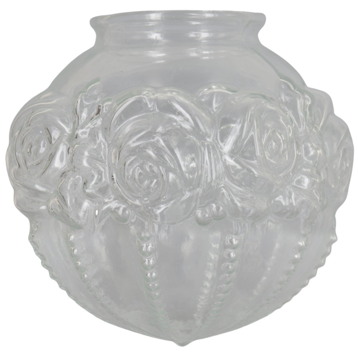 Embossed Antique Clear Glass Globe Replacement - Sweatfully
