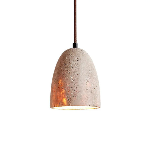 Travertine Grace Bell Pendant Lamp - Sweatfully