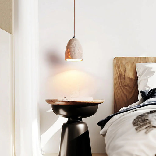 Travertine Grace Bell Pendant Lamp - Sweatfully