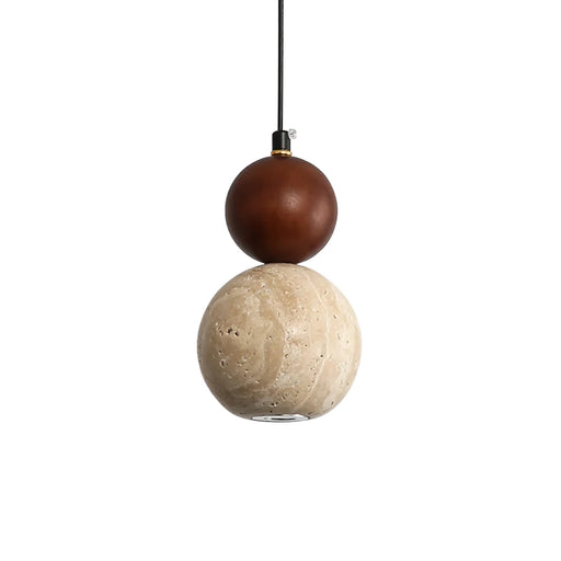 Travertine Round Single Head Pendant Lamp - Sweatfully