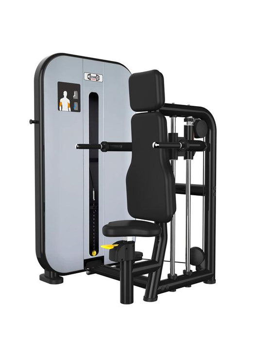 Vogue Triceps Press-Down - Muscle D Fitness - Adjustable Seat - Pin Selectorized - Arm Workout - Sweatfully