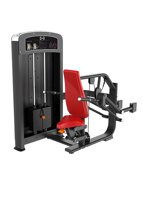 Elite Selectorized Triceps Press - Muscle D Fitness - Commercial Adjustable Seated Pin Selectorized Triceps Press Dip Press - Sweatfully