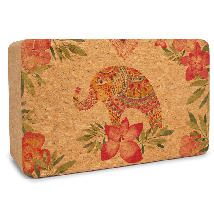 Tropical Vibes Cork Yoga Block - Sweatfully