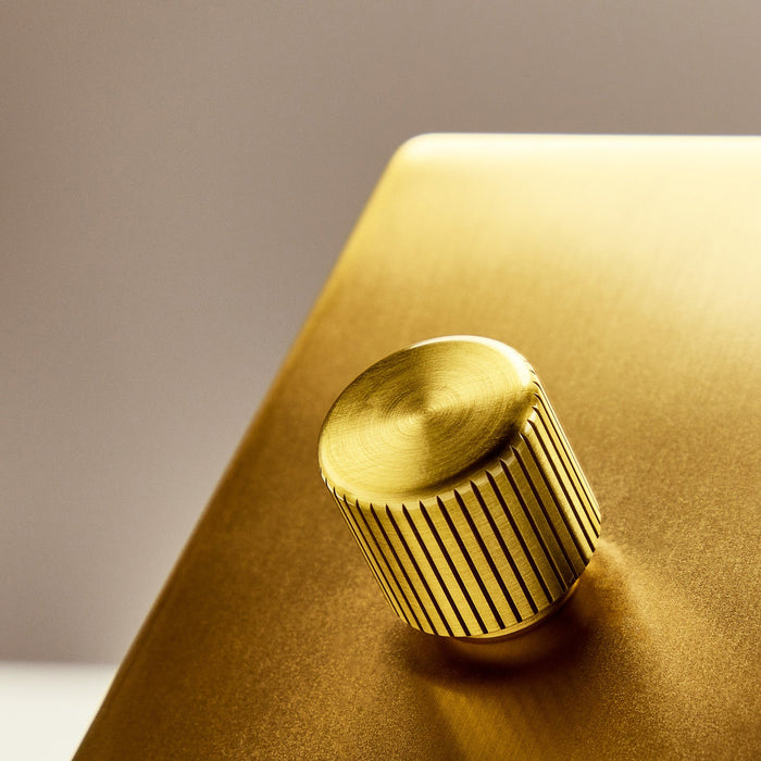 Single Rotary Wall Dimmer in Brass - Sweatfully
