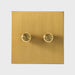 Double Rotary Wall Dimmer in Brass - Sweatfully