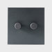 Double Rotary Wall Dimmer in Graphite - Sweatfully