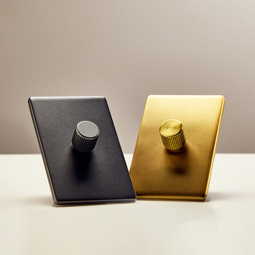 Single Rotary Wall Dimmer in Graphite - Sweatfully
