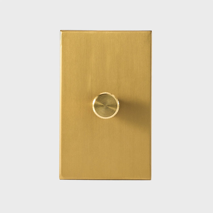Single Rotary Wall Dimmer in Brass - Sweatfully