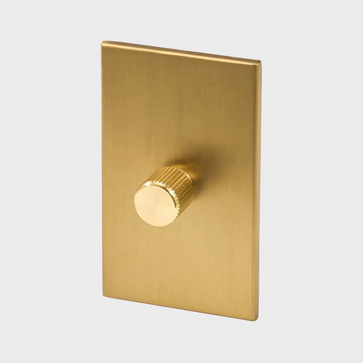 Single Rotary Wall Dimmer in Brass - Sweatfully