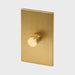 Single Rotary Wall Dimmer in Brass - Sweatfully