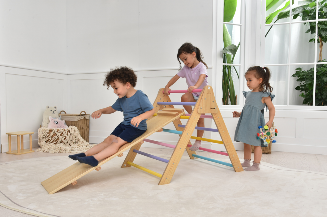 Olive- Pikler Triangle Ladder and Climber Slide - Multiple Sizes - Sweatfully