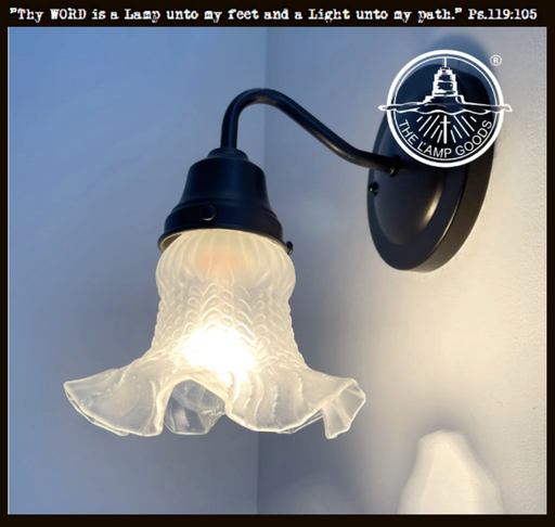 Antique Hobnail 1950's Frosted Glass Wall Sconce Light Fixture - Sweatfully