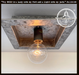 Square Galvanized Farmhouse Ceiling Light Fixture - Sweatfully