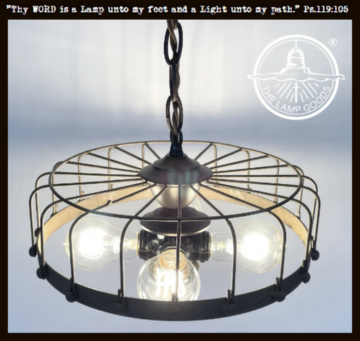 Rustic Industrial Cage Chandelier Light - Sweatfully