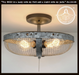 Industrial Farmhouse Screen Flush Mount Ceiling Light - Sweatfully