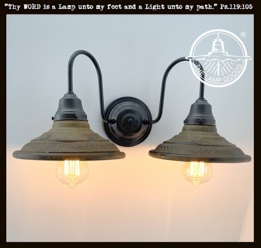 Preorder - DOUBLE Rustic INDUSTRIAL Farmhouse Wall Light Fixture - Sweatfully