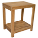 Bali Teak Shower and Bath Spa Bench with Shelf – 18″ - Sweatfully