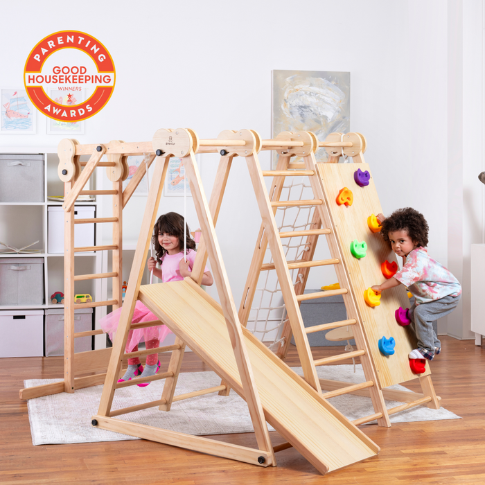 Chestnut - 8-in-1 Jungle Gym for Toddlers - Sweatfully