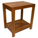 Bali Teak Shower and Bath Spa Bench with Shelf – 18″ - Sweatfully