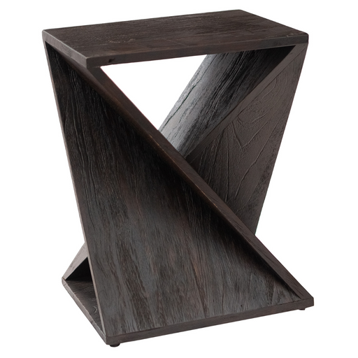Remington Dark Teak Shower and Bath Twisted Stool - Sweatfully