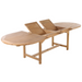 Åre Adjustable 6-8 Person Natural Teak Outdoor Dining Table – 79″-118″ - Sweatfully