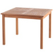 Telluride 4-Person Natural Teak Outdoor Square Dining Table 39" - Sweatfully