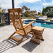 Telluride Teak Outdoor Sun Lounger - Sweatfully